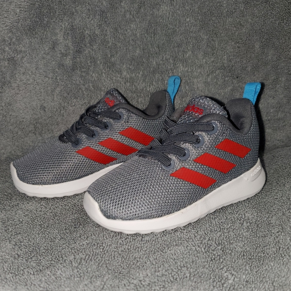 Adidas Toddler's Grey/Red Lite Racer Running Shoes Size 5K US - Picture 2 of 7